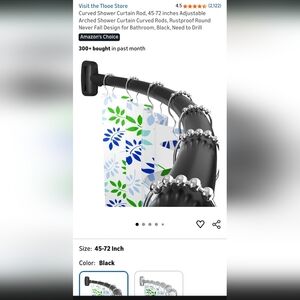 Black Curved Shower Curtain Rod